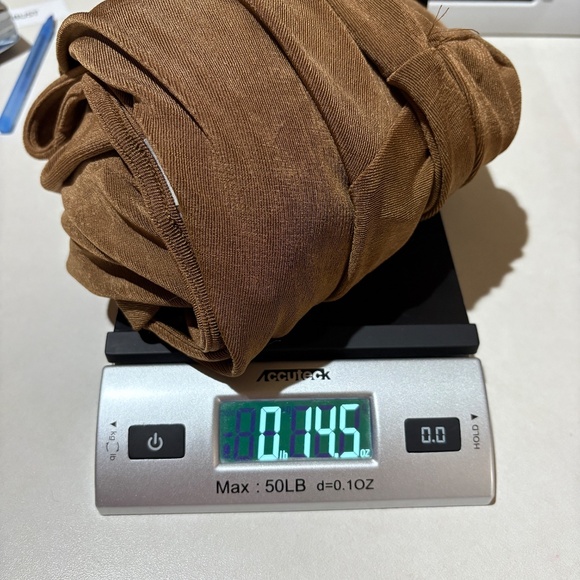 Chicos Travelers Wome's Long Sleeve Tunic Top 20/22 Slinky Tan USA Made Comfort - Picture 10 of 10